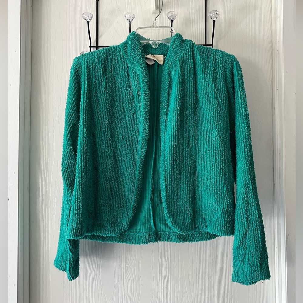 Koala Wear Vintage Teal Teddy Jacket for Women